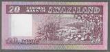 SWAZILAND. 20 Emalangeni. (1986) Serie: B . Fast NEU. AU-55.