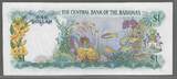 BAHAMAS. 1 Dollar. 1974 REINE ÉLISABETH II . Serie: U . VF/EF.