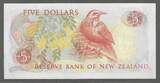 NEW ZEALAND. 5 Dollars. (1985) REINE ÉLISABETH II . Setie: JEN . Fast NEU. AU-55.