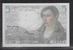 FRANCE. 5 Francs Schäfer. BERGER. Alphabet: T.149 . -
