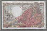 FRANCE. 20 Francs. 10/03/1949. P&Ecirc;CHEUR . Alphabet: V.215 . Sehr sch&ouml;n. 3.39 &pound;  +  16.50 &pound; shipping