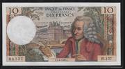 10 Francs 3.6.1965 FRANCE VOLTAIRE. Alphabe: H.157 . Fast UNC