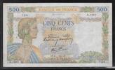 France 500 Francs La Paix. Alphabet A.1363 -