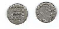 10 FRANCS 1945. FRANCE. TURIN. KURZE ZWEIGE. RAMEAUX COURTS  . Sehr schön.