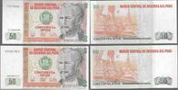 PERÚ/PÉROU. 50 Intis 2 NOTES. Serie: A/L et A/P . -