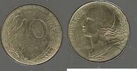 FRANCE. 10 Centimes. Münze mit schwacher Prägung. Monnaie avec une faiblesse de frappe . -