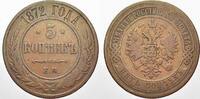 Russland Cu 5 Kopeken Zar Alexander II. 1855-1881. -
