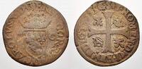 Frankreich Douzain aux 2 C, 2e type Karl X. 1589-1590. -