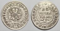 1/12 Taler (Doppelgroschen) 1705 Sachsen-Albertinische Linie Friedrich August I. 1694-1733, , 1697 König von Polen und Großfürst von Litauen. Seh...