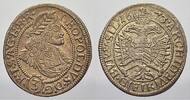 Schlesien-Der oberste Lehnsherr 3 Kreuzer Leopold 1658-1705. -