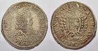 Haus Habsburg 6 Kreuzer 1674 Leopold I. 1658-1705. Selten. Min. Prägeschwäche, VF+