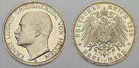 Hessen 3 Mark 1910 A Ernst Ludwig 1892-1918. Min. Kratzer. Proof