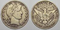 Vereinigte Staaten von Amerika Barber Half Dollar 1915 S Sehr sch&ouml;n+ 94.00 &pound;  +  21.36 &pound; shipping