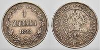Russland 1 Markka 1892 L Zar Alexander III. 1881-1894. Sehr sch&ouml;n+ mit s... 29.62 &pound;  +  21.16 &pound; shipping