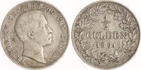 Baden 1/2 Gulden Friedrich I. 1852-1907 -