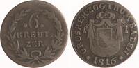 Baden 6 Kreuzer Carl Ludwig Friedrich 1811-1818. -