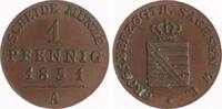 Sachsen-Weimar-Eisenach 1 Pfennig Carl Friedrich 1828-1853. -