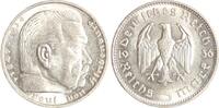 Drittes Reich 5 Reichsmark Paul von Hindenburg - ohne Hakenkreuz. -