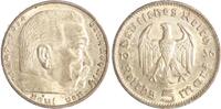 Drittes Reich 5 Reichsmark Paul von Hindenburg - ohne Hakenkreuz. -