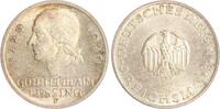 Weimarer Republik 3 Reichsmark Lessing. -