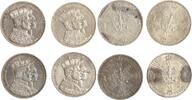Preussen 4 x Krönungstaler 1861 A Wilhelm I. 1861-1888. VF