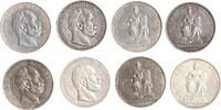 Preussen 4 x Siegestaler Wilhelm I. 1861-1888. -