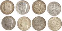 Baden 4 x 3 Mark Friedrich II. 1904-1918. Sehr schön 86.70 £  +  8.67 £ shipping