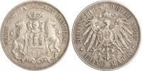 Hamburg 5 Mark 1903 J Sehr schön 39.01 £  +  8.67 £ shipping