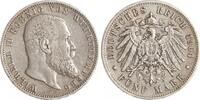 Württemberg 5 Mark 1904 F Wilhelm II. 1891-1918. Sehr schön 30.34 £  +  8.67 £ shipping