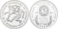Bulgarien 10 Leva 1982 Fussball Weltmeisterschaft. Polierte Platte in Ka... 50.78 &pound;  +  8.46 &pound; shipping