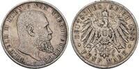 Württemberg 5 Mark Wilhelm II. 1891-1918. -