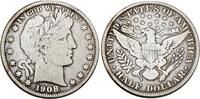 USA Half Dollar 1908 Barber Half Dollar. Sehr sch&ouml;n 55.55 &pound;  +  8.55 &pound; shipping