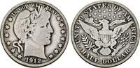 USA Half Dollar 1912 Barber Half Dollar. Sch&ouml;n/Sehr sch&ouml;n 34.18 &pound;  +  8.55 &pound; shipping