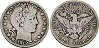 USA Half Dollar 1912 S Barber Half Dollar. Sch&ouml;n/Sehr sch&ouml;n 34.18 &pound;  +  8.55 &pound; shipping