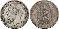 Belgien 2 Francs 1867 Leopold II. 1865-1909. Sehr sch&ouml;n 38.45 &pound;  +  8.55 &pound; shipping