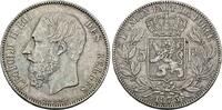 Belgien 5 Francs 1873 Leopold II. 1865-1909. Sehr sch&ouml;n 47.00 &pound;  +  8.55 &pound; shipping
