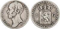 Niederlande 1 Gulden 1848 Willem II. 1840-1849 Fast sehr sch&ouml;n 25.64 &pound;  +  8.55 &pound; shipping