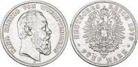 Württemberg 5 Mark Karl 1864-1891. -