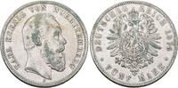 Württemberg 5 Mark Karl 1864-1891. -