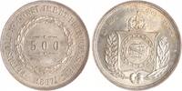 Brasilien 500 Reis Pedro II. 1831-1889. -