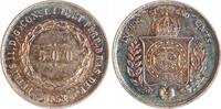 Brasilien 500 Reis Pedro II. 1831-1889. -