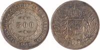 Brasilien 500 Reis Pedro II. 1831-1889. -