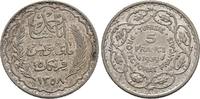 Tunesien 5 Francs Französisches Protektorat, 1881-1955 Ahmed Bei, 1929-1942 -