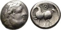 Ostkelten Unbestimmter Stamm Tetradrachme vom Typ Kugelwange mit Ringel.  Schön