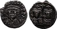 Byzanz Halbsiliqua Heraclius, 610-641, mit Heraclius Constantinus und Martina -