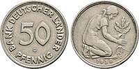 BUNDESREPUBLIK DEUTSCHLAND  50 Pfennig 1950 G, Sehr schön