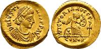 BYZANZ Justinus I. Thrax, 518-527. Semissis 518/522, Vorzüglich - Stempelglanz