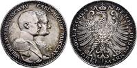 SACHSEN-WEIMAR, GROSSHERZOGTUM 3 Mark 1915, Wilhelm Ernst, 1901-1918 Vor... 216.74 £  +  43.35 £ shipping