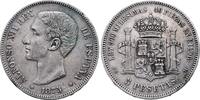 Spanien 5 Pesetas 1875 (75), DE-M, Königreich Alfons XII., 1874-1885 Seh... 65.02 £  +  43.35 £ shipping