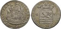 Niederlande Zeeland, Provinz 6 Stüber 1780 Sehr schön